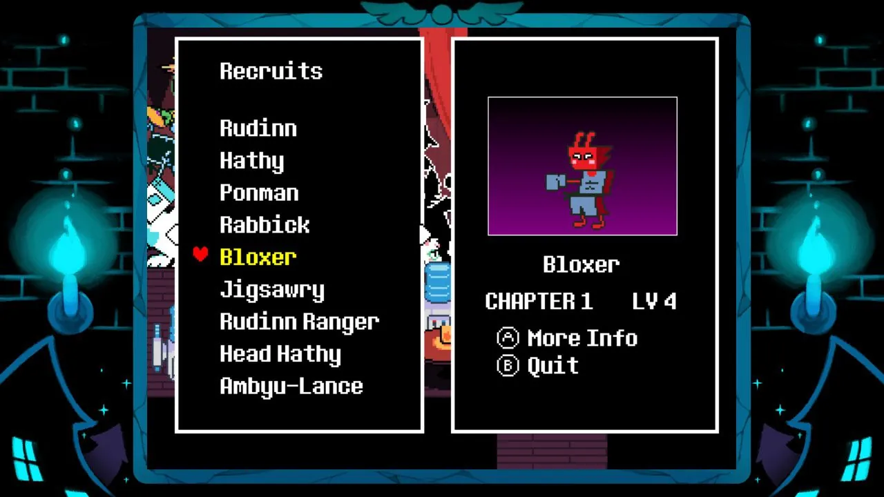 Omg Bloxer hiiii Deltarune recruits menu